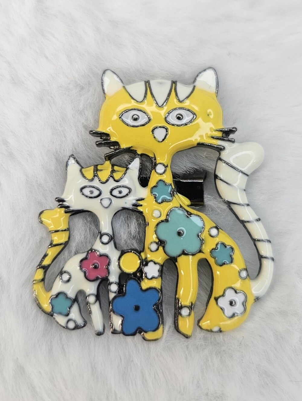 Multi Color Cat Brooch Pin